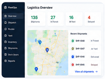 Logistics operations interface preview