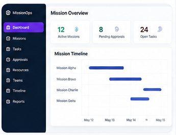 Mission coordination interface preview