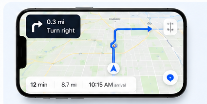 FleetPilot navigation in landscape mode