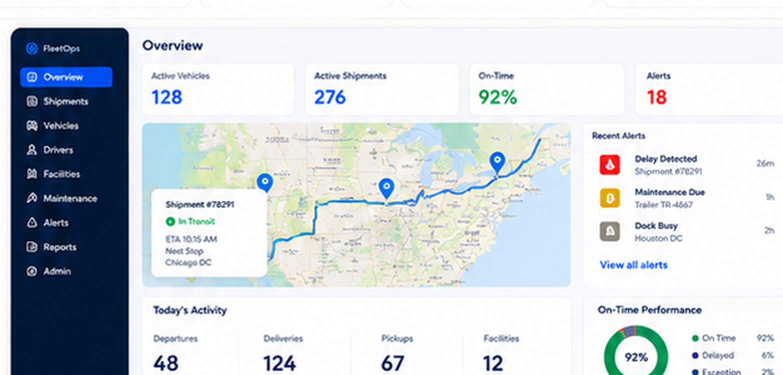 FleetOps logistics dashboard